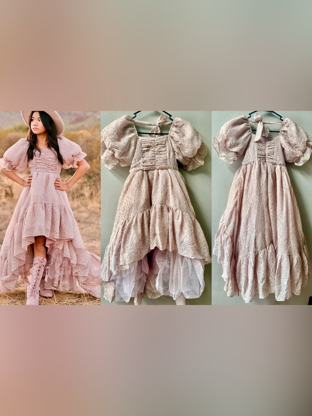JOYFOLIE SWAN IMPACT AYSYMETRICAL RUFFLE TULLE  DRESS LILAC MSRP $298 GIRLS 6